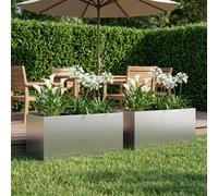 vidaXL Jardinière d'extérieur, aspect rouille, 80 x 40 x 40 cm, en acier résistant aux intempéries