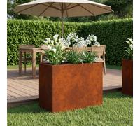 vidaXL Jardinières pour plantes, lot de 2, argent, 60 x 30 x 50 cm