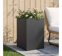 vidaXL Pot de jardin, vert olive, 50 x 50 x 75 cm, en acier laminé à froid