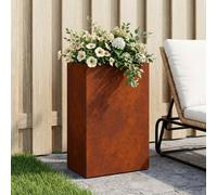 vidaXL Pot de jardin argenté 50 x 30 x 75 cm en acier galvanisé