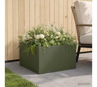 vidaXL Jardinières pour plantes, lot de 2, anthracite, 60 x 60 x 30 cm
