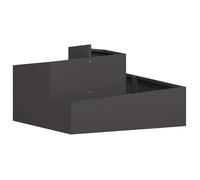 Cache-pot de jardin en métal - vidaXL - 80x80x50 cm - Noir - Acier laminé à froid - Style moderne