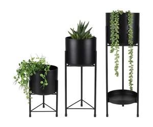 Cache-pot décoratif pour plantes d'intérieur ou d'extérieur - Urban Living SUNNYDAYS Garden Metal - Cache Pot sur Pied X3 SD17X