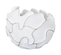 Cache-Pot Design en Relief Lines 44cm Blanc