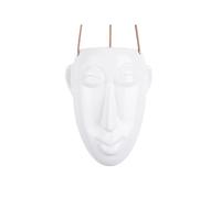 Cache-pot design suspendu Mask allongé - H. 25,5 cm - Blanc