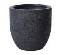 Cache-Pot d'Extérieur Ovale 46 x 46 x 46 cm en Fibre d'Argile Gris Foncé Kannia