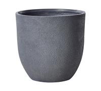 Cache-Pot d'Extérieur Ovale 55 x 55 x 53 cm en Fibre d'Argile Gris Kan