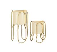 Cache-pot d'intérieur Mica Decorations Donau Jaune clair Fer H45xl22.5xL22.5cm