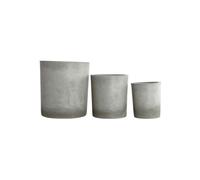 Cache-pot en béton gris clair, lot de 3, à poser, intérieur - House Doctor, Ave - Ø19x22 cm