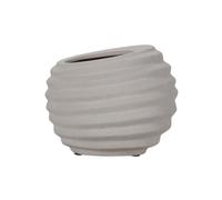 Cache-pot en céramique blanc cassé, à poser, ondulé - House Doctor, Happ - Ø23x20 cm