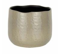 Cache-pot en céramique Yuella 19cm Gris Clair