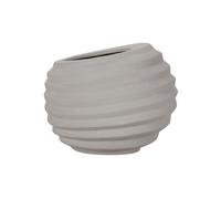 Cache-pot en grès blanc, autoportant, texture ondulée, ouverture asymétrique - House Doctor, Happ - Ø36x30 cm