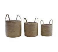Cache-pot en jute et coton (Lot de 3)