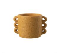 Cache-pot en poterie ocre d14*h13cm