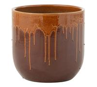 Cache-Pot en Terre Cuite Lee Terra 28cm Marron & Orange