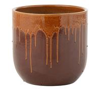 Cache-Pot en Terre Cuite Lee Terra 28cm Marron & Orange
