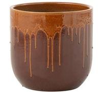 Cache-Pot en Terre Cuite Lee Terra 28cm Marron & Orange