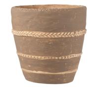 Cache-Pot en Terre Cuite ""Tressé"" 24cm Marron