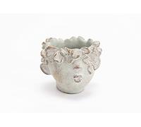 Cache Pot Enfant Bisous en Pierre, Effet Vieilli, 12x10x11
