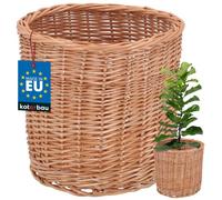 KOTARBAU Panier en osier à planter, hauteur 26 cm, Ø 28 cm, cache-pot extérieur pour balcon, pot tressé