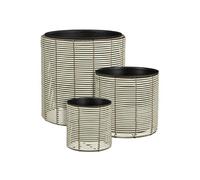 Mica Decorations Cesena Pot de fleurs – Lot de 3 – Pot pour fleurs et plantes d'intérieur – Pour l'extérieur – Plastique recy lanc