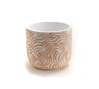Cache-pot Feuilles jaune petit modèle (lot de 2) - - Jaune - Pierre