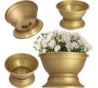 Cache-pot - Forme bol - Diamètre 18 cm - Taille L - Pour plantes - Or