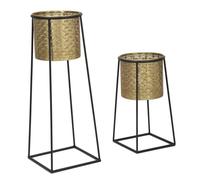 Cache-pot Mauro Ferretti Cup (x2) Noir 26x70-23x45 cm