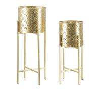 Cache-pot Mauro Ferretti Golvy (x2) Doré 21x52-19x42 cm