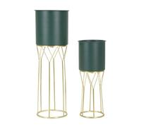 Cache-pot Mauro Ferretti Grent Stand (x2) Vert 23x70-19x50 cm