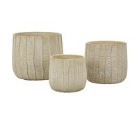 Cache-pot Mauro Ferretti (x3) Beige 30,5x27-25x22,2-19,5x18 cm