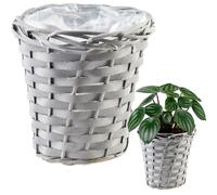 Cache-pot osier gris