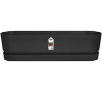 Cache-pot ovale - plastique - Ø 70 - noir