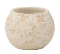Cache-pot Rond Design ""rustique"" 23cm Blanc