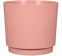 Garden Id Cache-pot rond Lino Rose - Ø 25 cm, 7 L, Hauteur 22 cm - Pour intérieur et extérieur