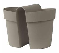 Cache-Pot Suspendu Pour Balcon 33x25x25cm Taupe Pot De Fleurs