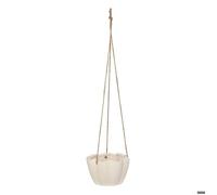 Atmosphera - Cache-pot suspendu wild céramique blanc d17xh10,5cm