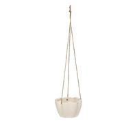 Atmosphera - Cache-pot suspendu wild céramique blanc d17xh10,5cm