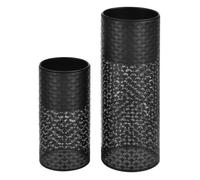 Support pour plantes Virton, lot de 2 supports pour pots de fleurs, 2 tailles, métal noir [en.casa]
