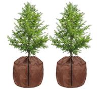 Cache-pots d'hiver, 65 x 70 cm, lot de 2, cache-pots isolants, protection hivernale pour plantes de jardin avec fermeture éclair et cordon de serrage, tente d'hiver pour plantes, protection contre le 