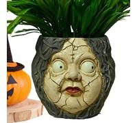 Cache-pots en forme de visage - Sculpture en pot de fleurs - Décoration d'intérieur - Design anthropomorphe - 16 x 16 x 16 cm - Non spécifié
