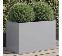 Cache-pots plantes fleurs/ Jardinière argenté 62x40x39 cm - Acier galvanisé Economique12356206