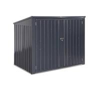 Cache poubelle double 1,75m² acier galvanisé avec kit d'ancrage CAREMBAULT