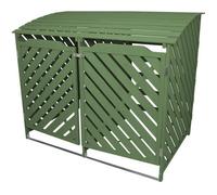 Cache Poubelle Double Vert Sauge - 122cm x 149cm x 92cm