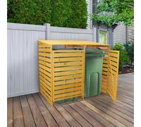 Cache Poubelle Double en Bois