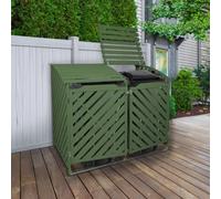 Cache Poubelle Double Vert Sauge - 122cm x 149cm x 92cm