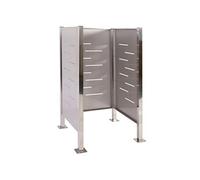 Cache-poubelle HWC-J55 Range-poubelle, 150x85x85cm métal inox
