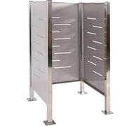 Cache-poubelle HWC-J55 Range-poubelle, 150x85x85cm métal inox