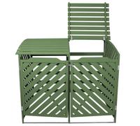 Cache Poubelle Double Vert Sauge - 122cm x 149cm x 92cm