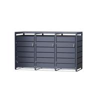 Cache-poubelles 3 x 240l, abri poubelle extérieur